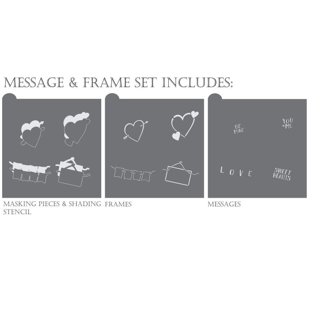 Sweethearts Dynamic Duos Cookie Stencil Set