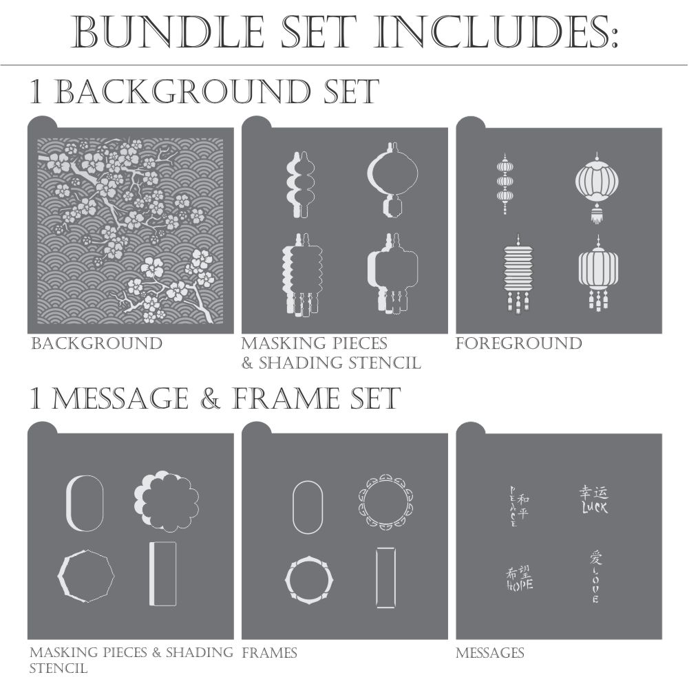 Chinese New Year Dynamic Duos Cookie Stencil Set