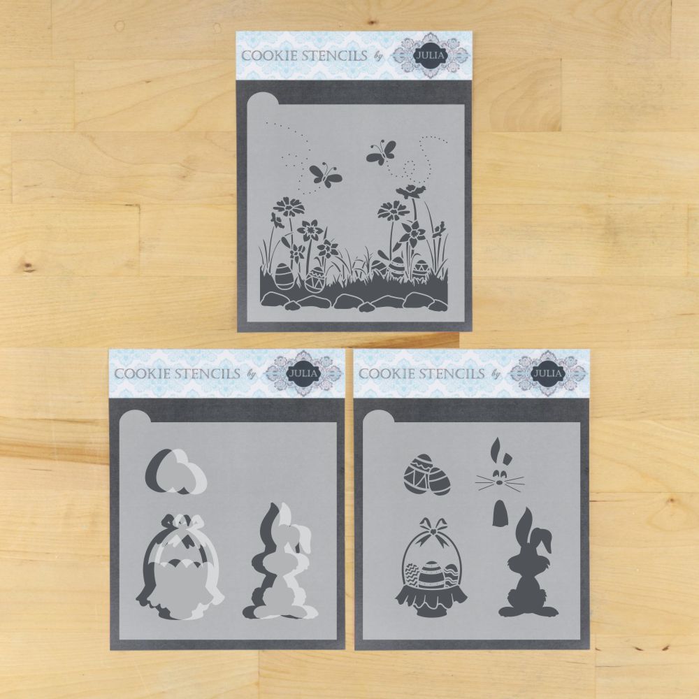 Hopping Into Spring Dynamic Duos Background Cookie Stencil Set
