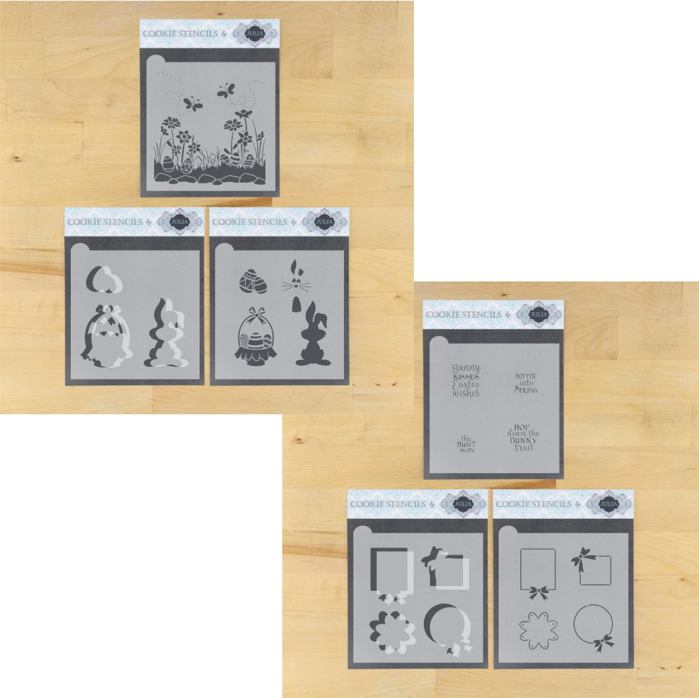 Hopping Into Spring Dynamic Duos bundled Cookie Stencil Set