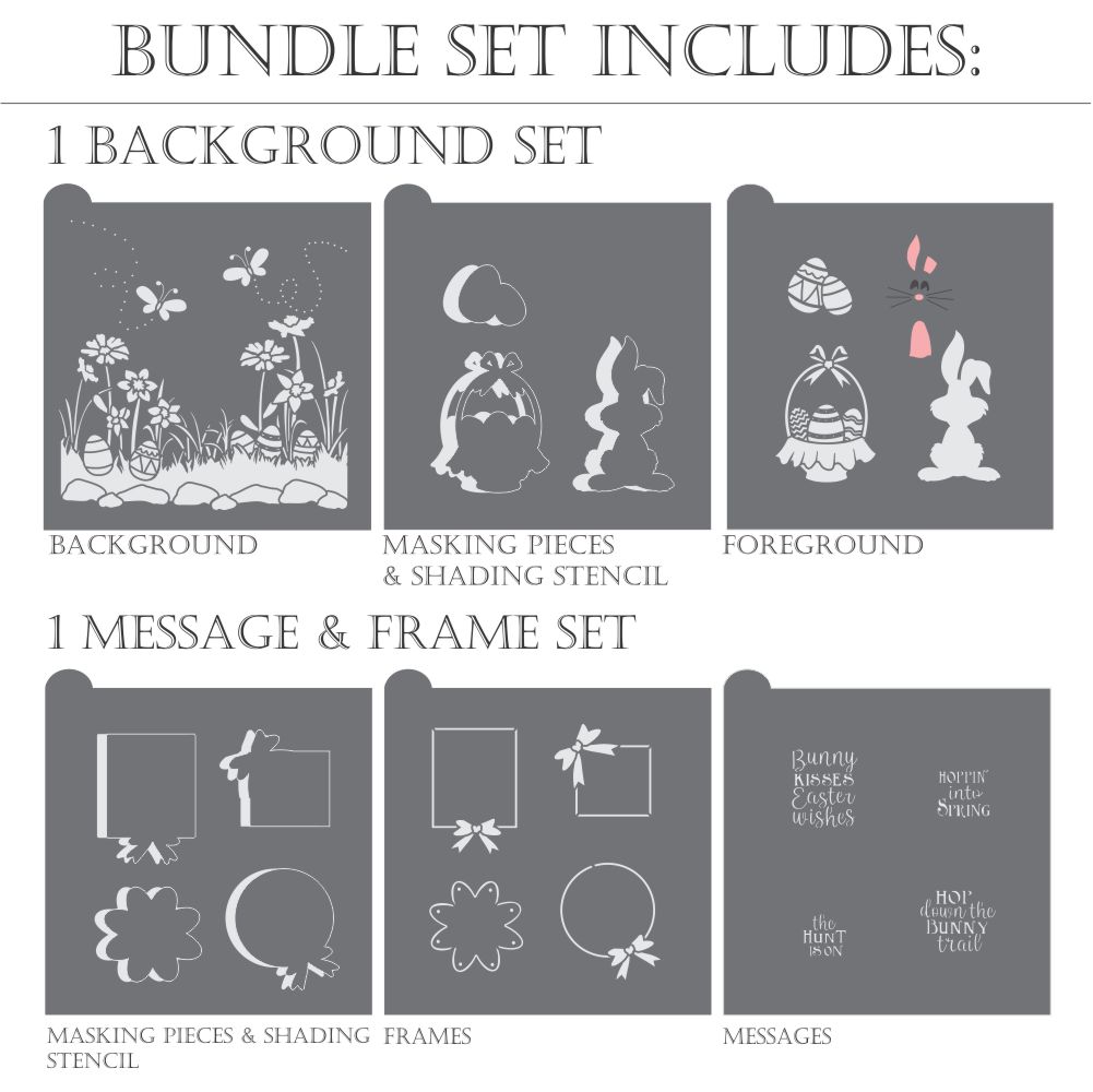 Hopping Into Spring Dynamic Duos Cookie Stencil Set