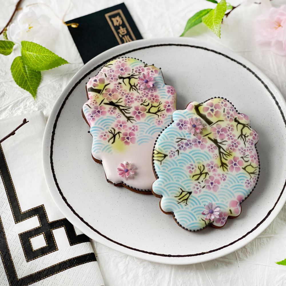 Blossom and Wave Dynamic Duos Background Cookie Stencil