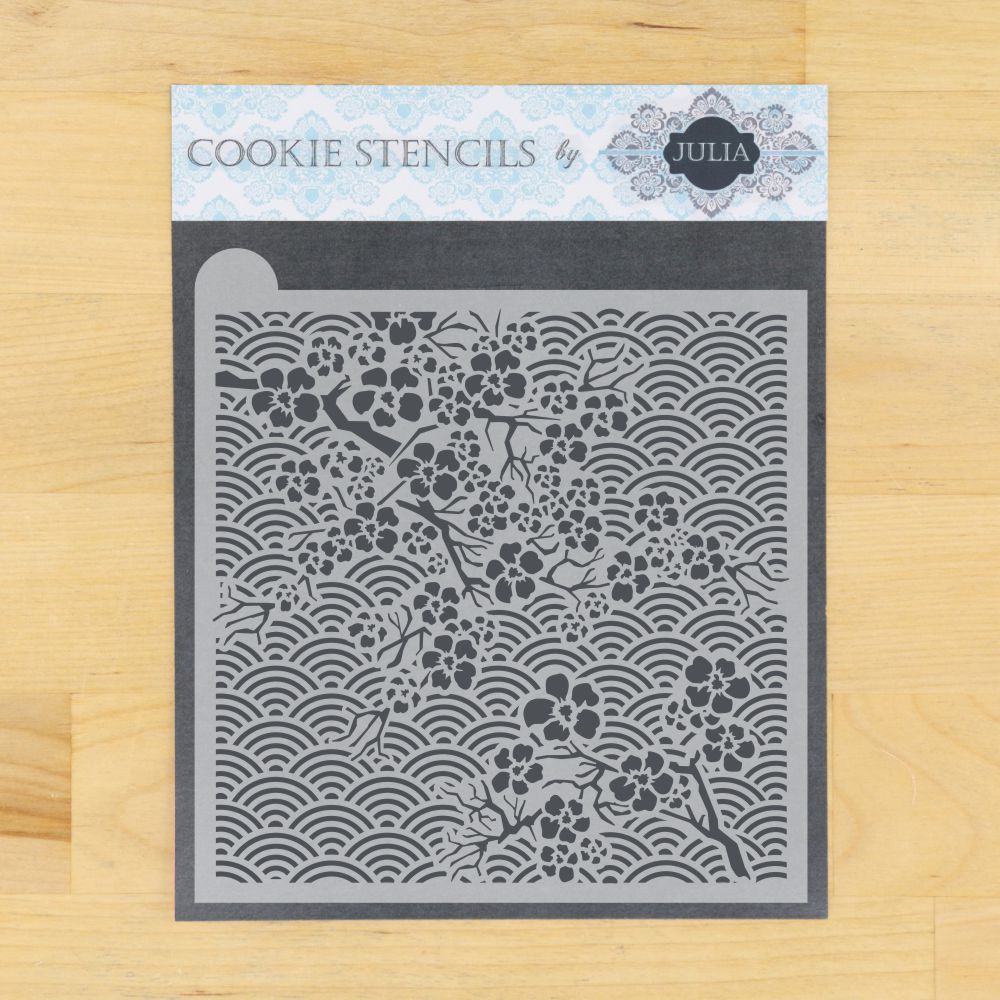 Blossom and Wave Dynamic Duos Background Cookie Stencil