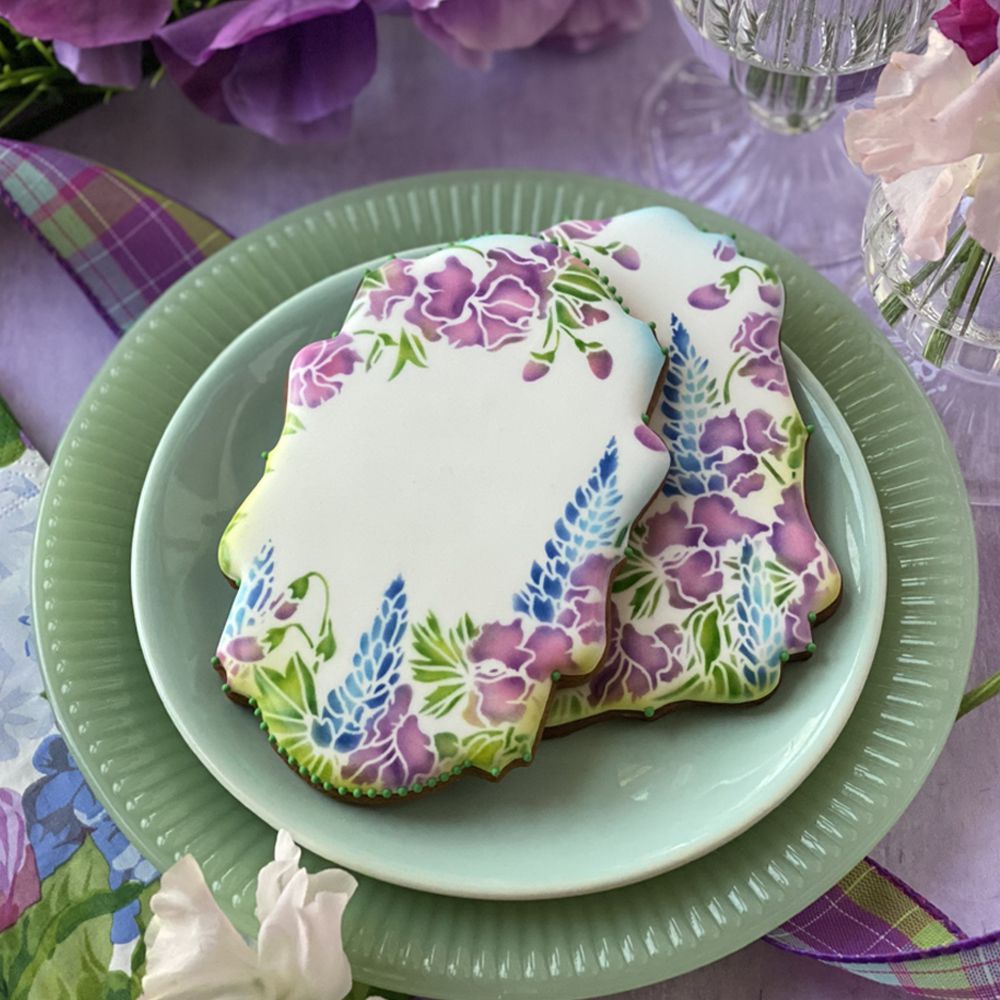 sweet pea cookie stencil by julia usher