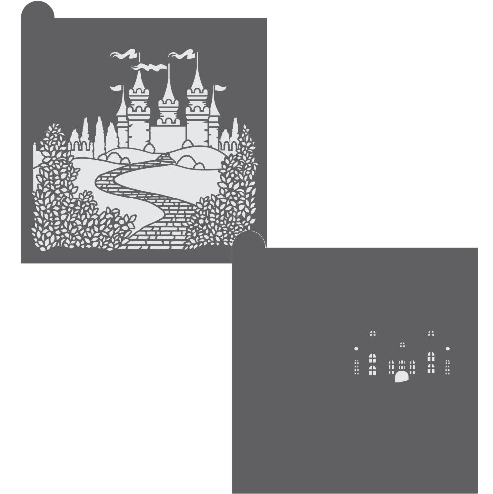 Julia Usher's Fairest of them all Dynamic Duos Background Cookie Stencil