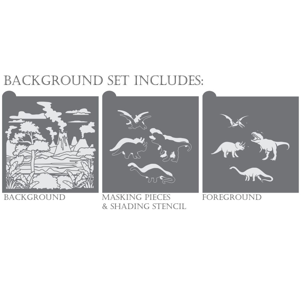 Chomp Stomp Roar Dynamic Duos Cookie Stencil Set