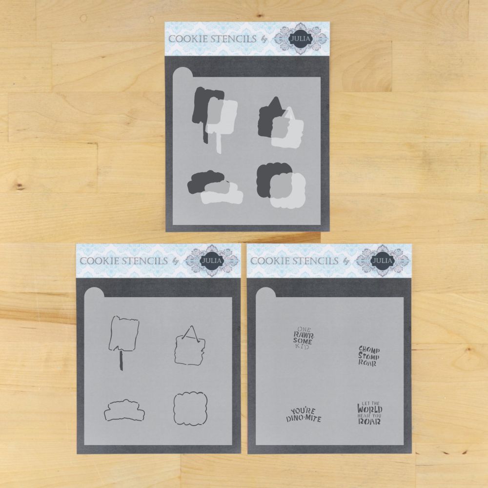 Chomp Stomp Roar Dynamic Duos Cookie Stencil Set