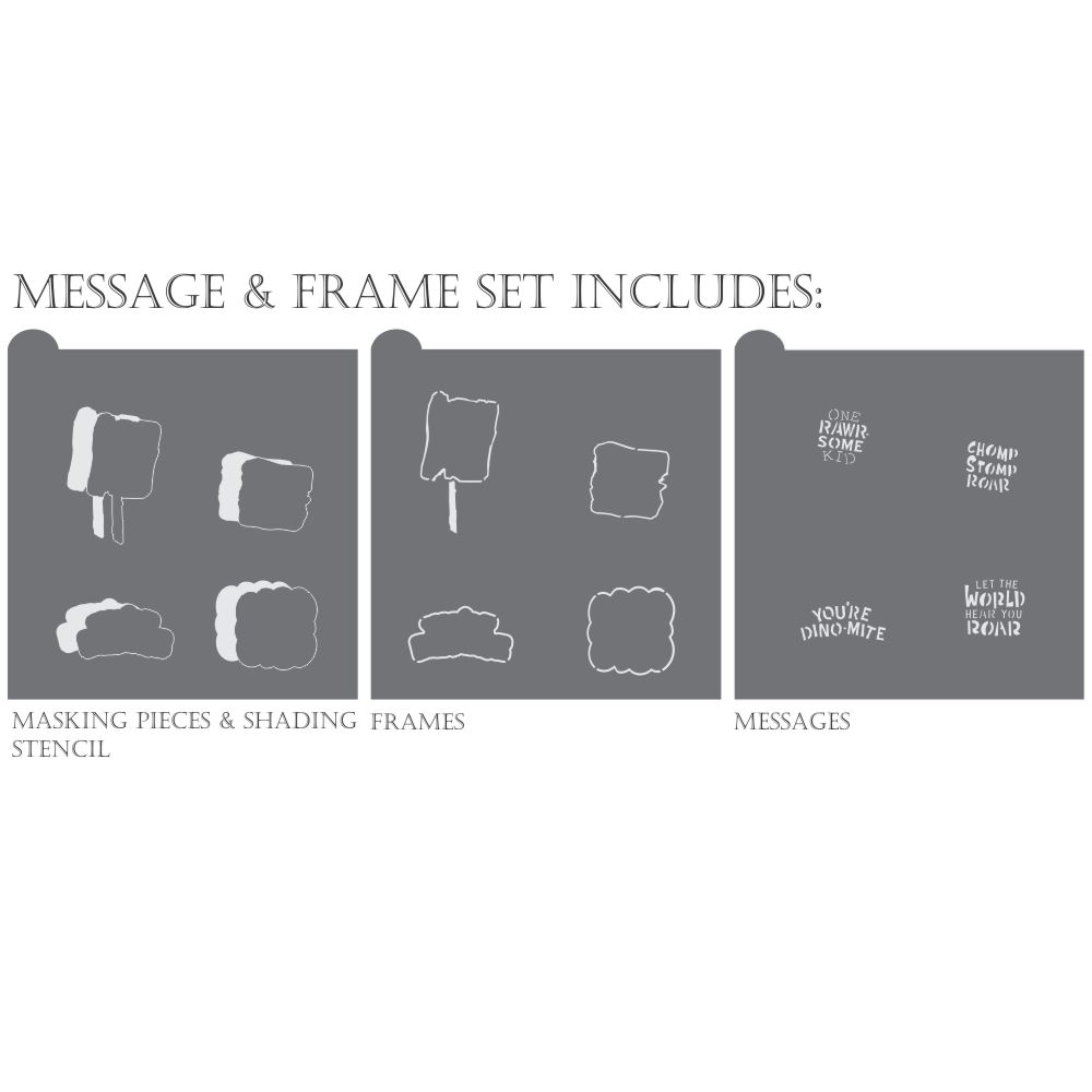 Chomp Stomp Roar Dynamic Duos Cookie Stencil Set