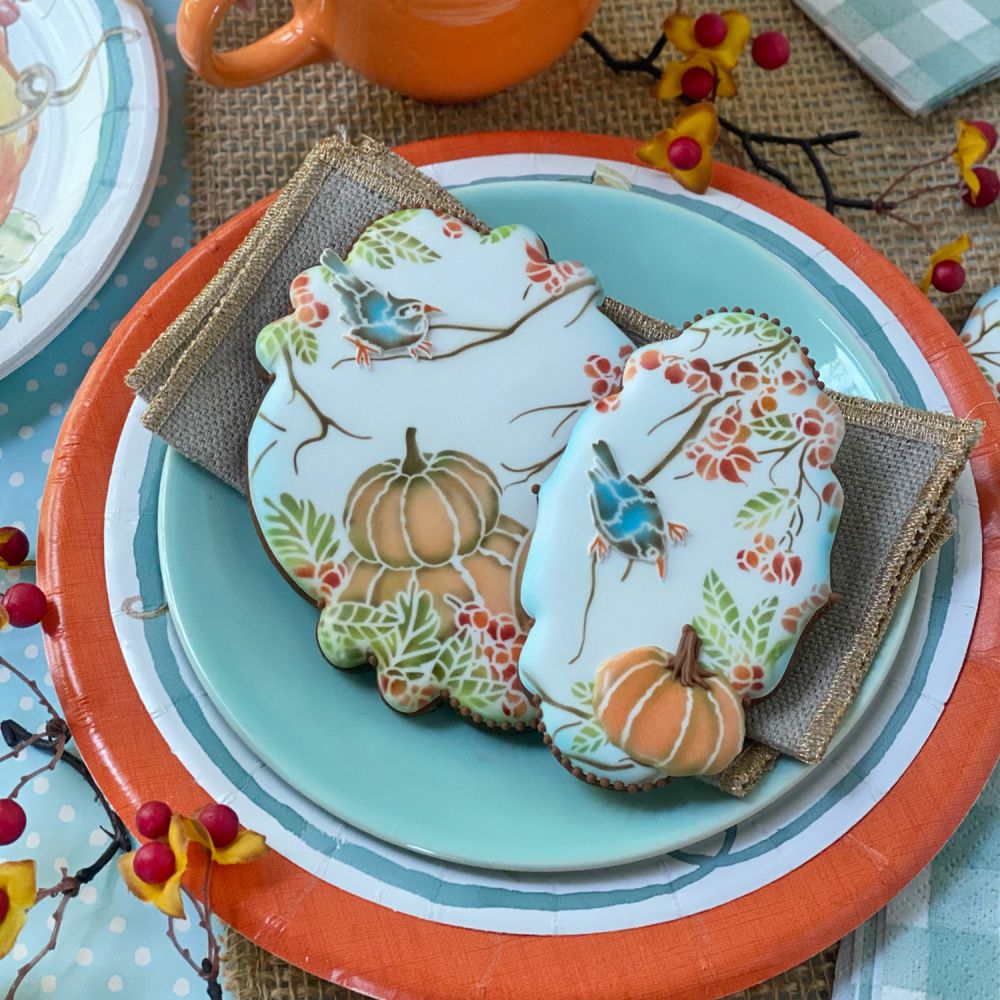 Birds and Bittersweet Dynamic Duos Fall Cookie Stencil Set