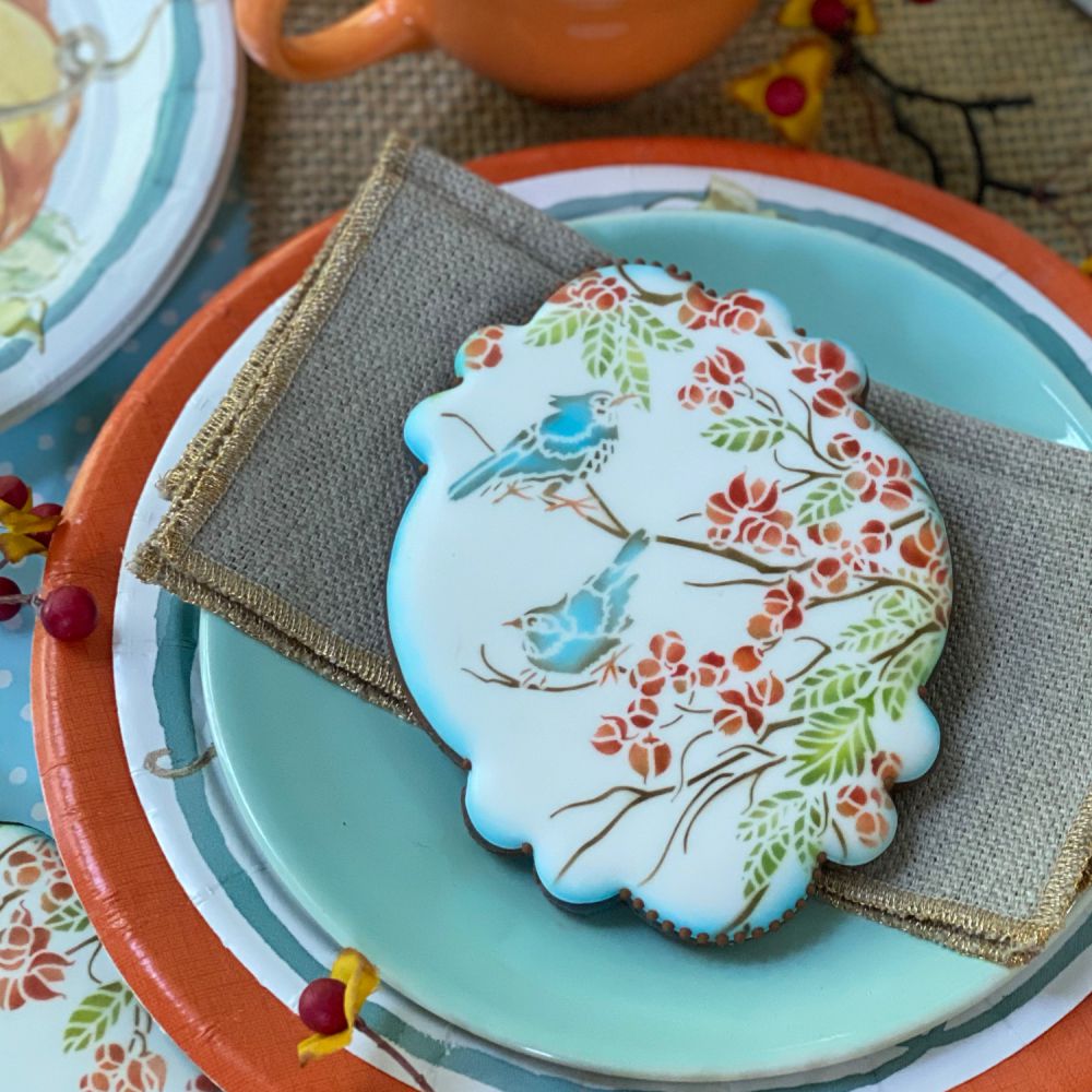 Birds and Bittersweet Dynamic Duos Fall Cookie Stencil Set