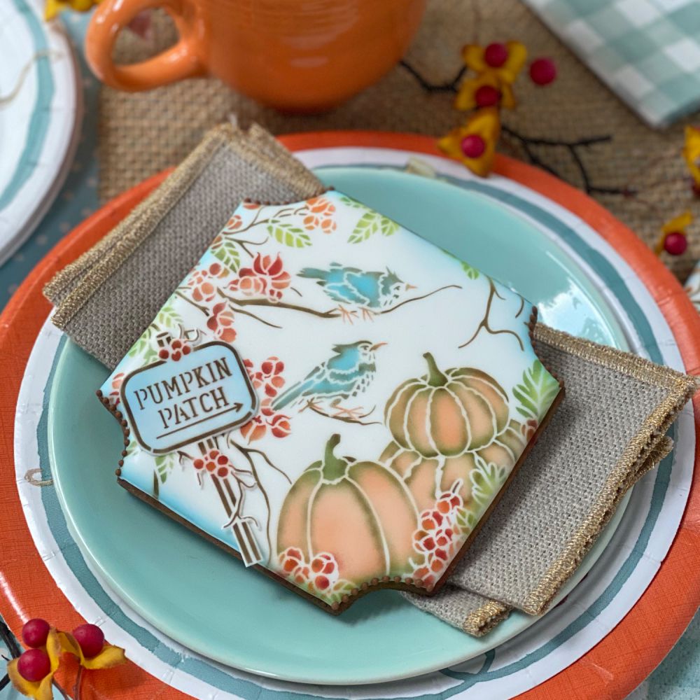 Birds and Bittersweet Dynamic Duos Fall Cookie Stencil Set