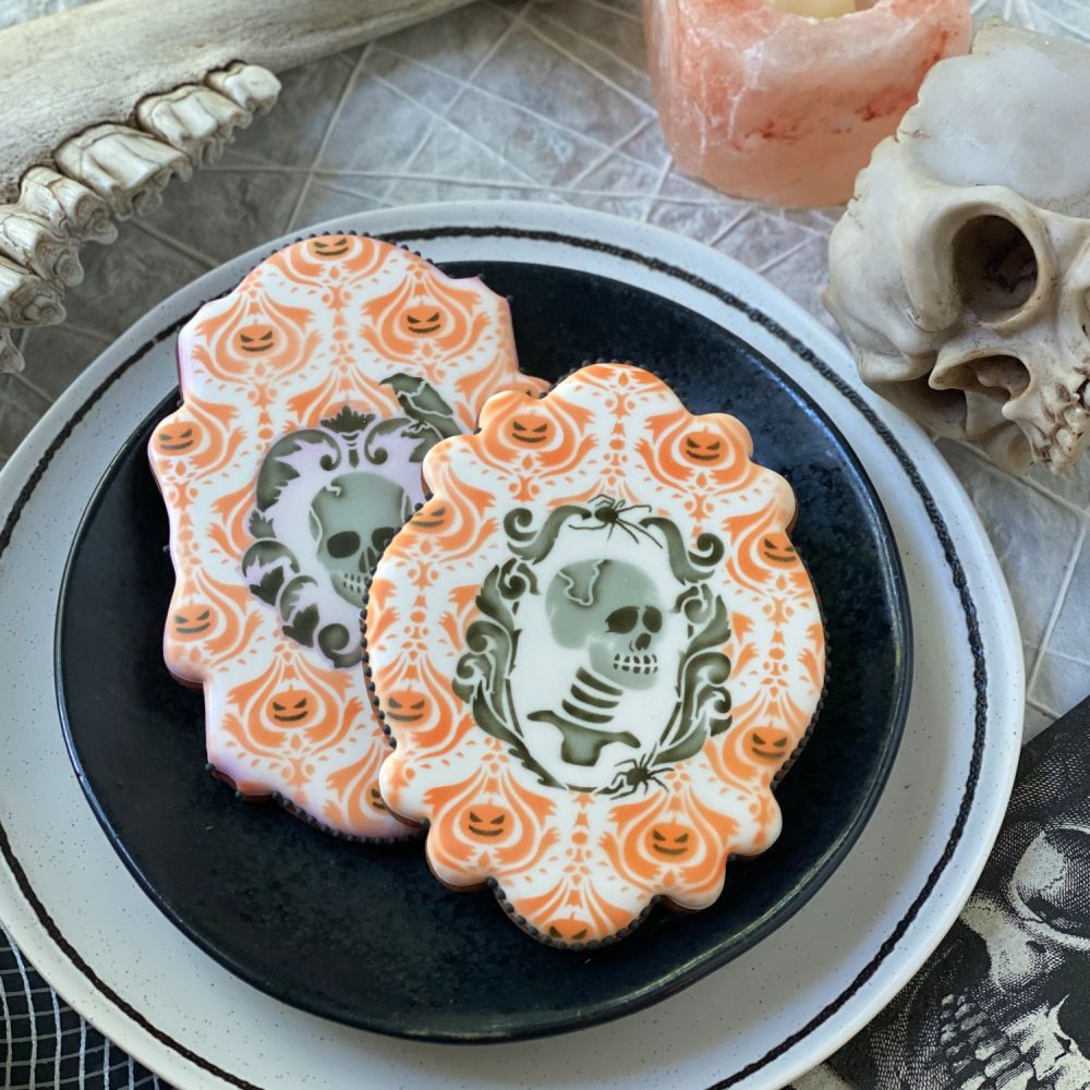 skeleton cookie stencils by julia usher using Halloween Stencils