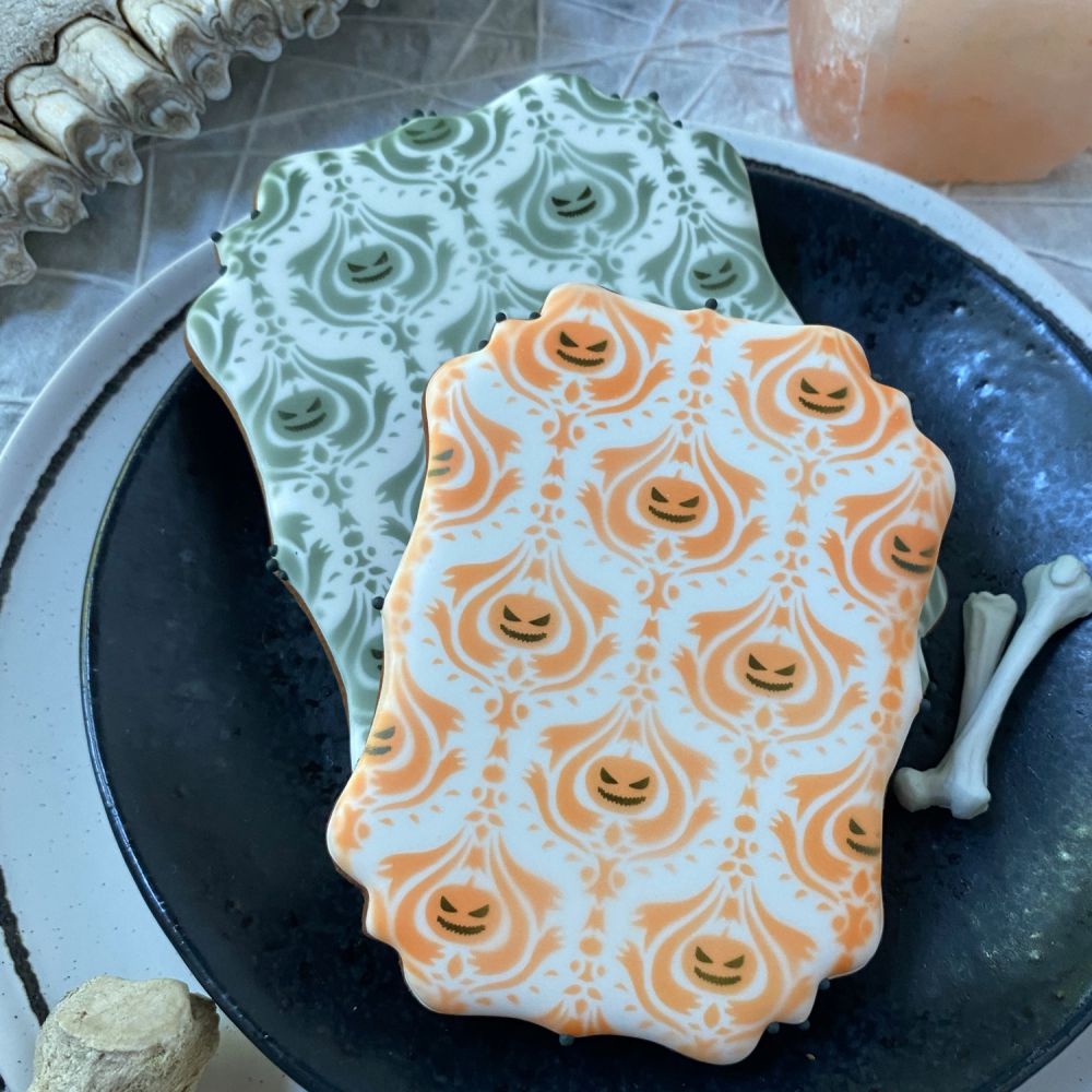 Halloween damask Halloween Stencil for cookies