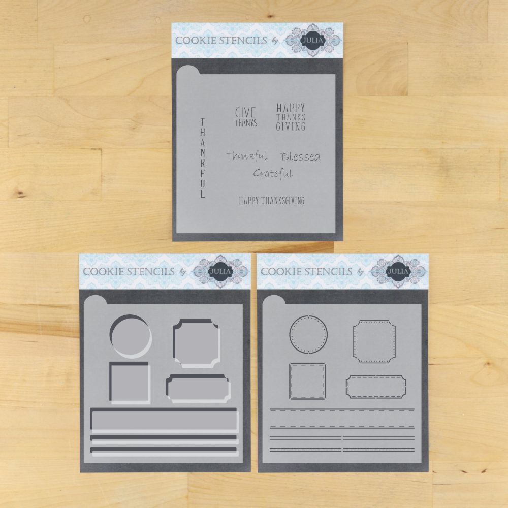 Thanksgiving Cookie Stencil Set from Julia Usher