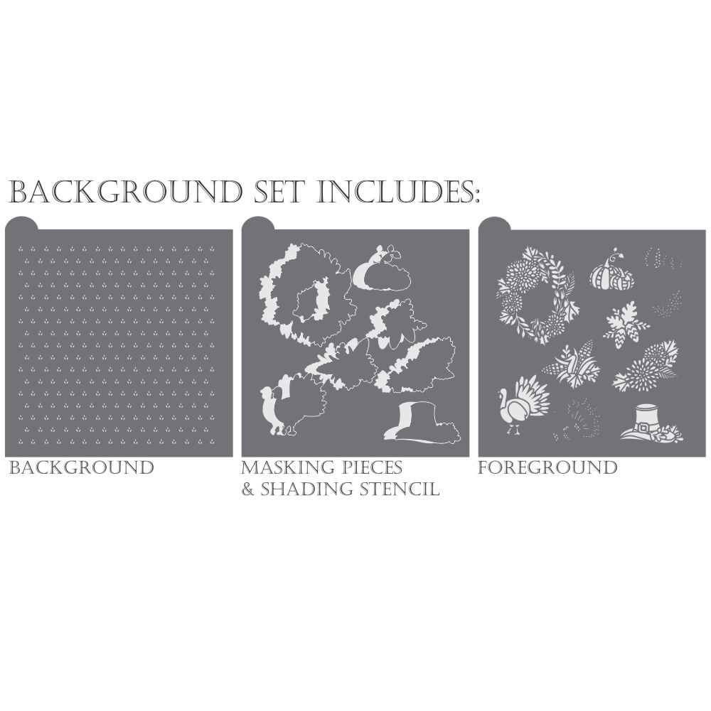 Thanksgiving Place Card Dynamic Duos Cookie Stencil Set
