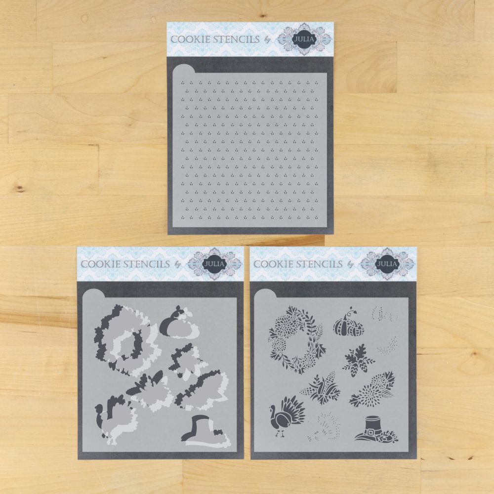 Thanksgiving Cookie Stencil Set from Julia Usher