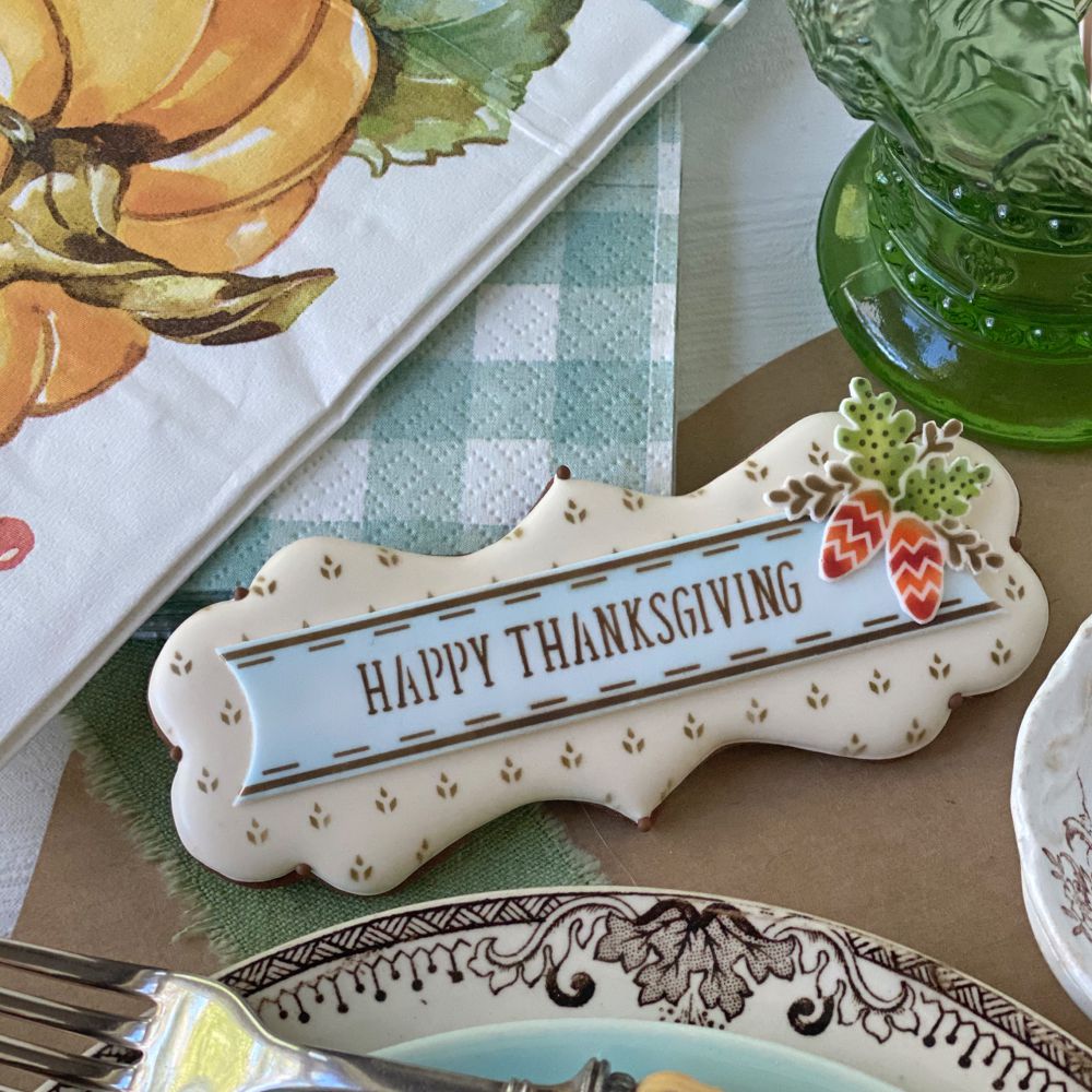 Happy Thanksgiving Cookie Stencil from Julia Usher