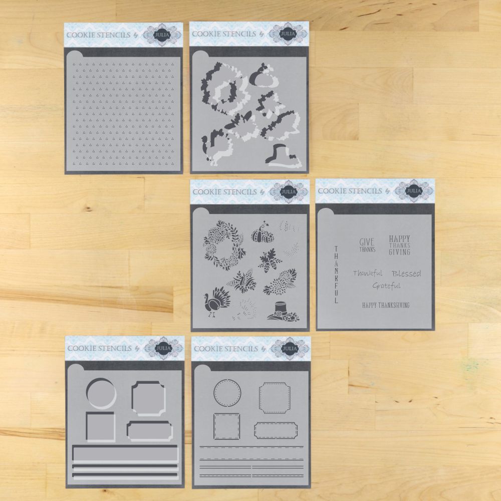 Thanksgiving Cookie Stencil Set from Julia Usher