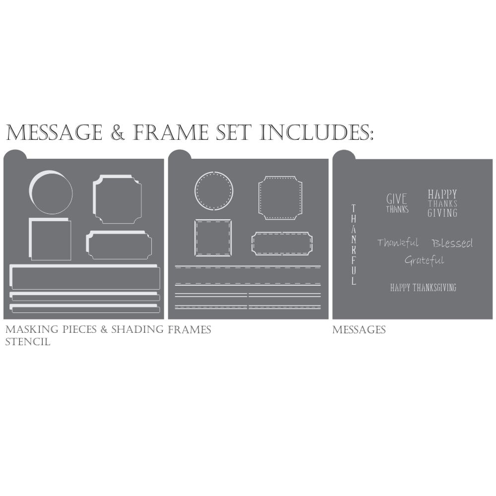 Thanksgiving Place Card Dynamic Duos Cookie Stencil Set