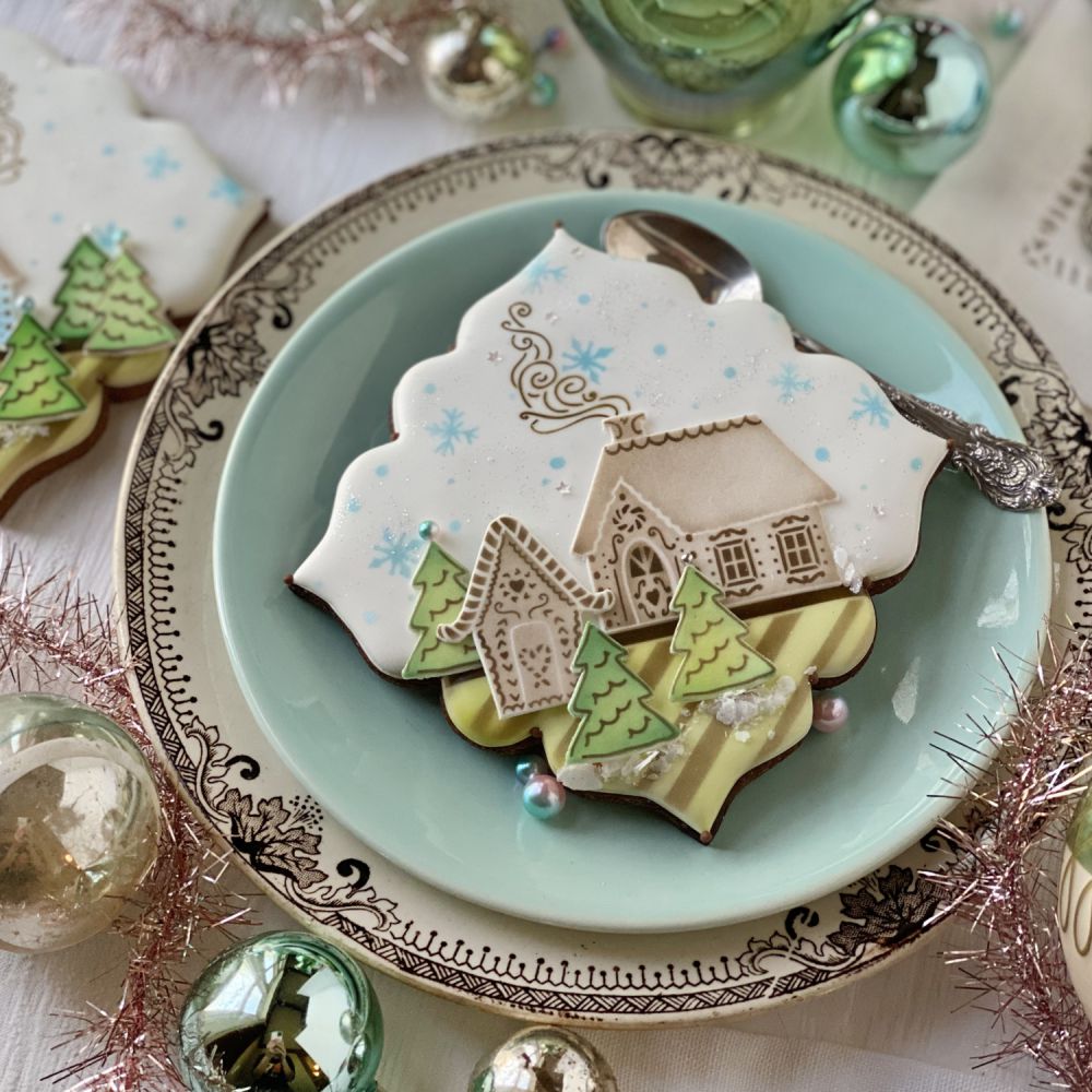 Gingerbread Village Dynamic Duos Cookie Stencil Set