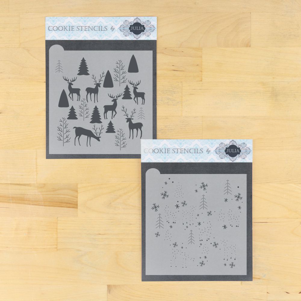 Abstract Reindeer Dynamic Duos Background Cookie Stencil