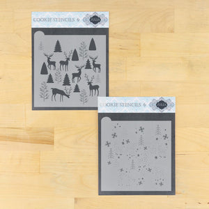 Abstract Reindeer Dynamic Duos Background Cookie Stencil