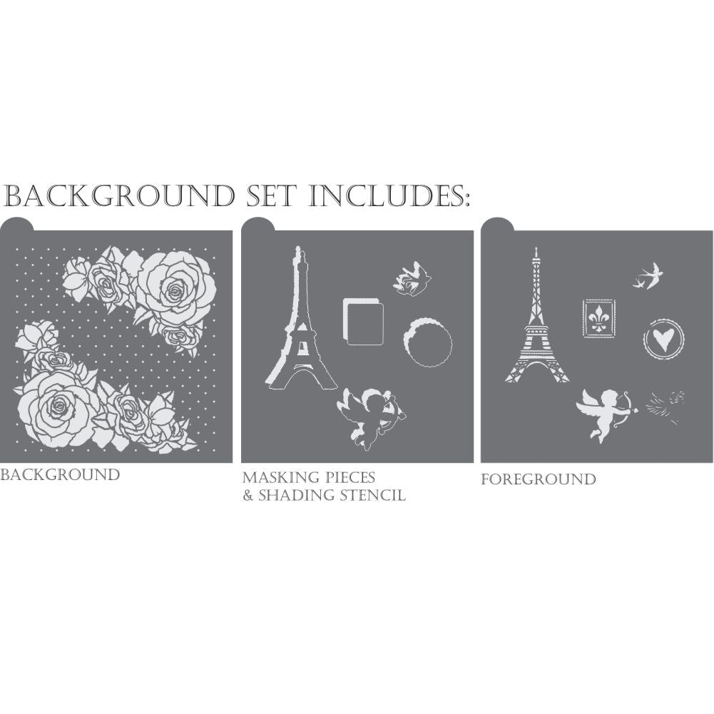From Paris With Love Dynamic Duos Cookie Stencil Set