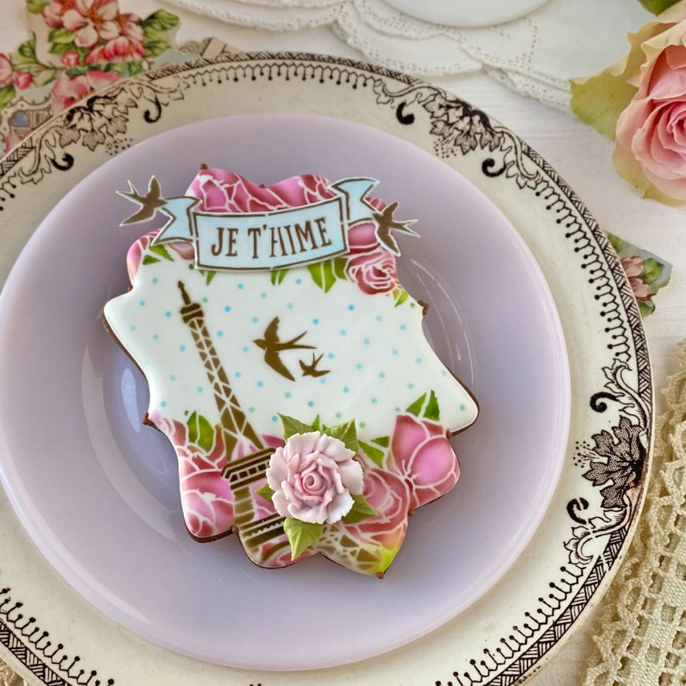 Parisian Themed Decorated Cookies