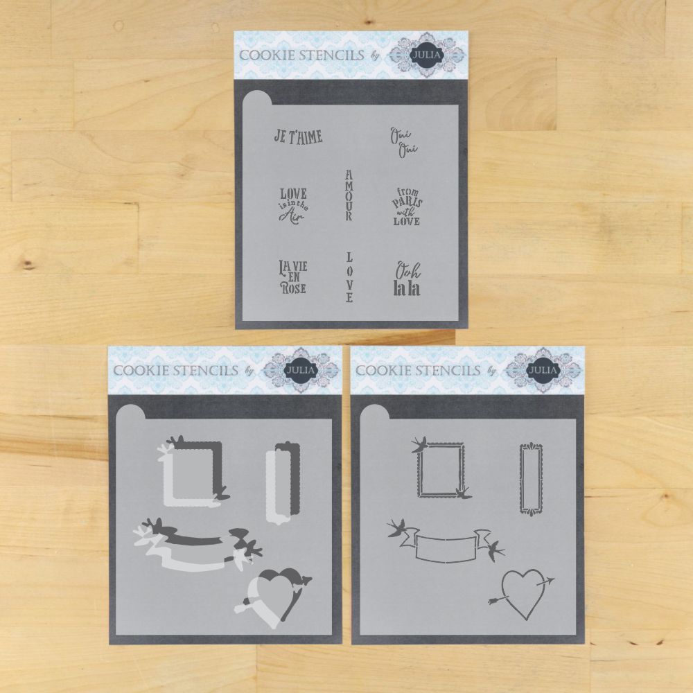 From Paris With Love Dynamic Duos Cookie Stencil Set