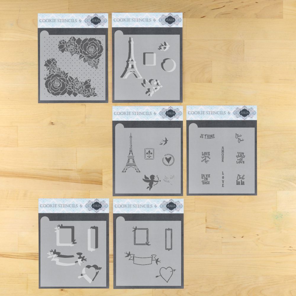 From Paris With Love Dynamic Duos Cookie Stencil Set