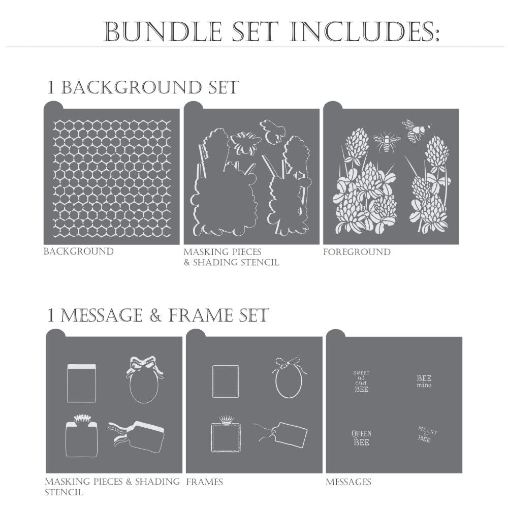 Bees and Blossoms Dynamic Duos Cookie Stencil Set