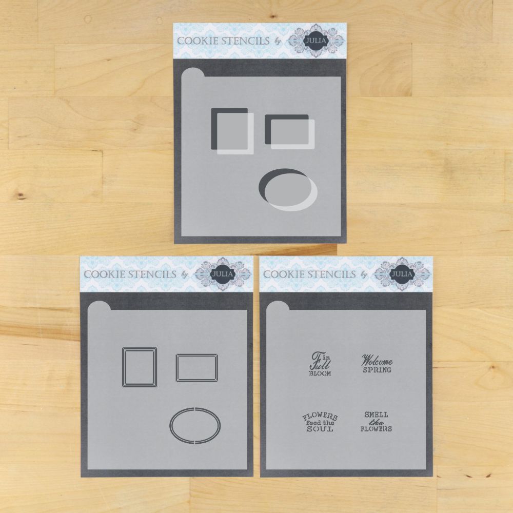 Vintage Bulbs Dynamic Duos Message and FrameCookie Stencil Set