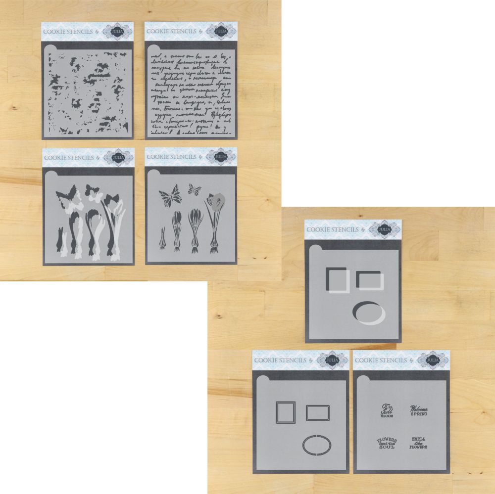 Vintage Bulbs Dynamic Duos Bundled Cookie Stencil Set