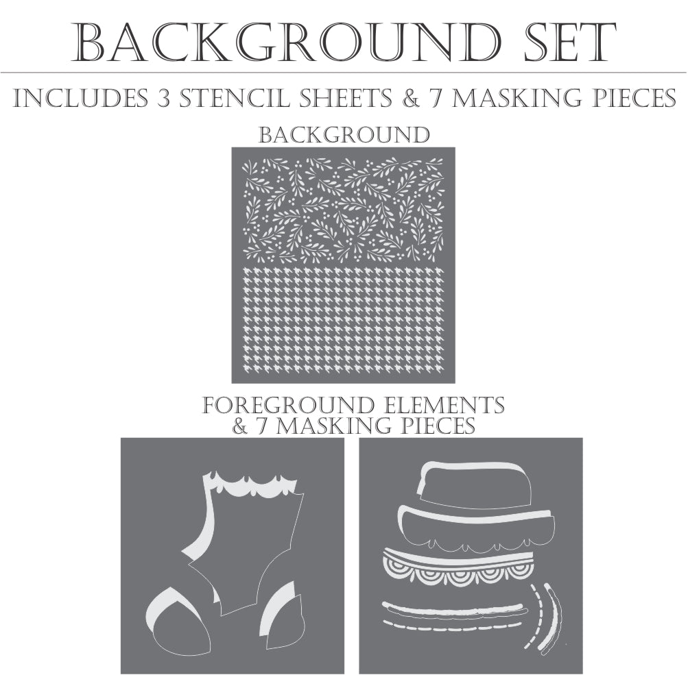 Christmas Stocking Dynamic Duos Background Cookie Stencil Set