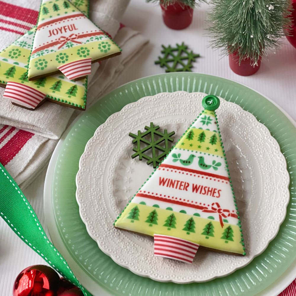Cookie made with Julia Usher's Christmas Tree Cookie cutter
