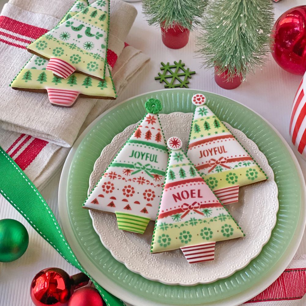 Scandinavian Christmas Tree Dynamic Duos Cookie Stencil Set