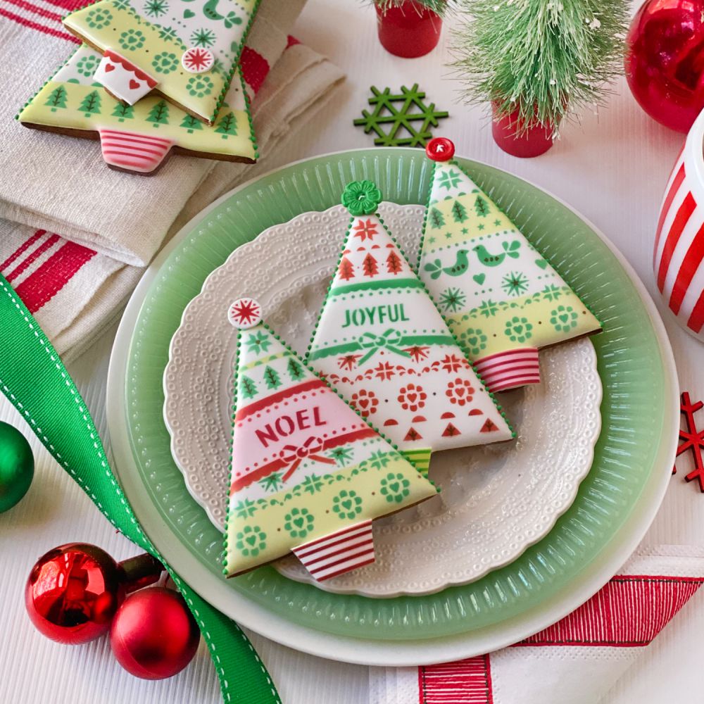 Scandinavian Christmas Tree Dynamic Duos Cookie Stencil Set