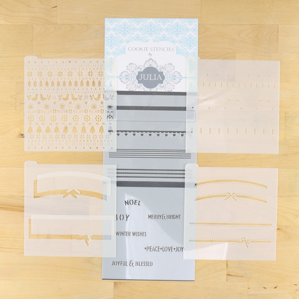Scandinavian Christmas Tree Dynamic Duos Bundled Cookie Stencil Set