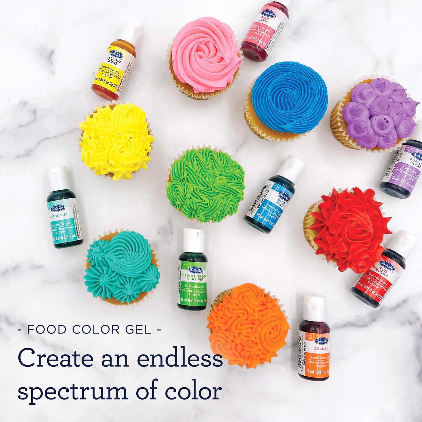 Satin Ice Food Color Liquid Gel Kit