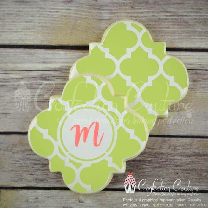 Agadir Monogram Background Cookie Stencil Background