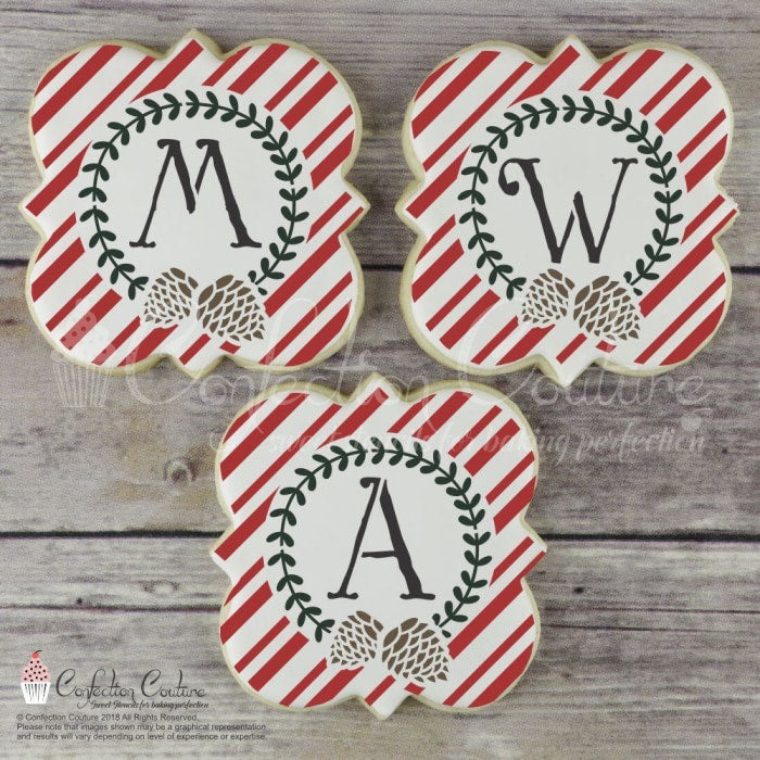 Antique Christmas Monogram Alphabet Cookie Stencils Alphabet