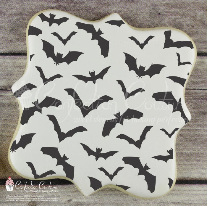 Bats Halloween Cookie Stencil