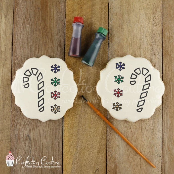 Candy Cane Paint Your Own Cookies for Christmas