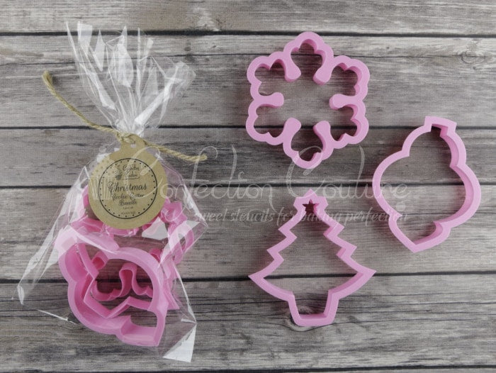 Christmas Cookie Cutters Bundle 3 Pc Set Accessories