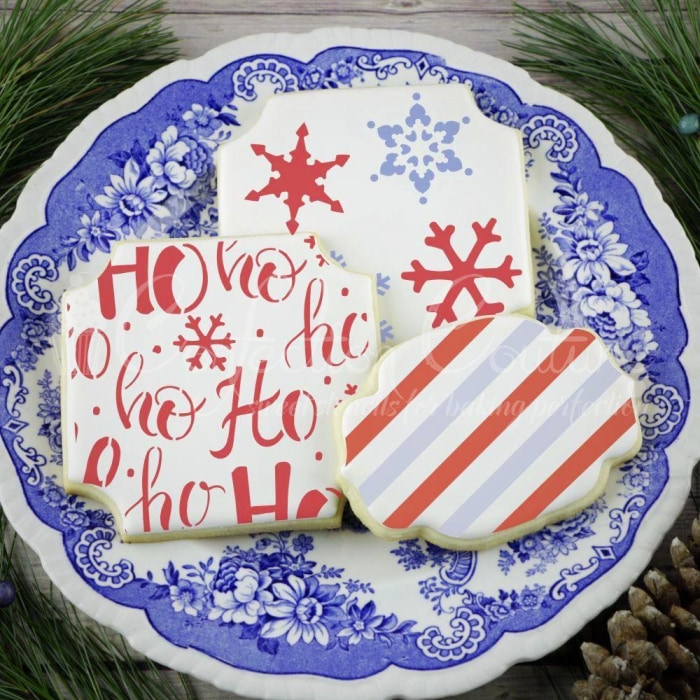 Ho Background Cookie Stencil Background