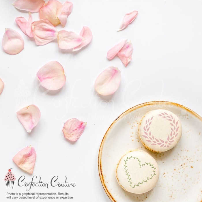 Laurel Wreath Round Cookie Stencil 3 Pc Set