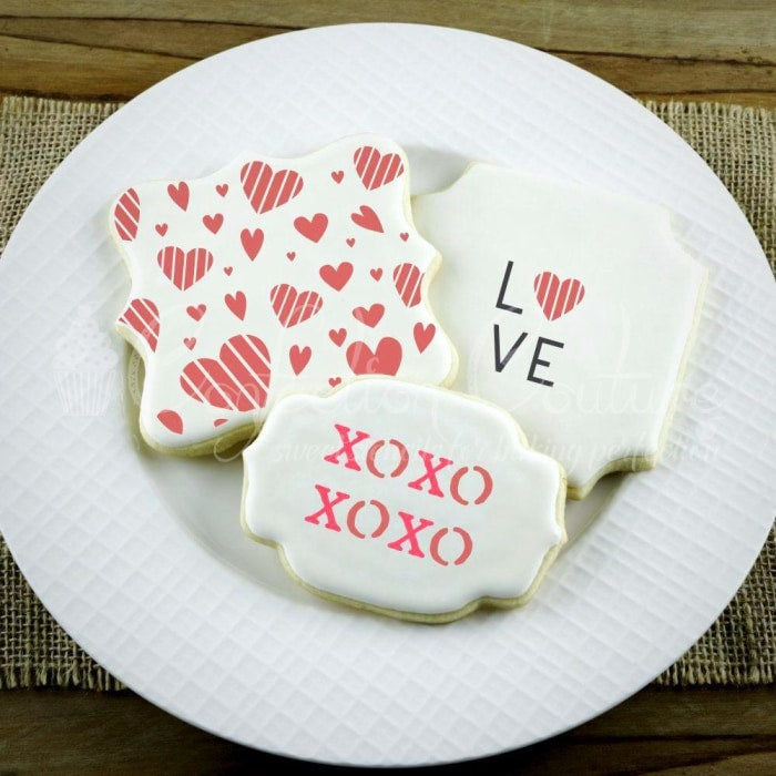 Love Words Cookie Stencil Words