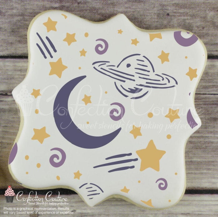 Outer Space 2 Overlay Background Cookie Stencil Background