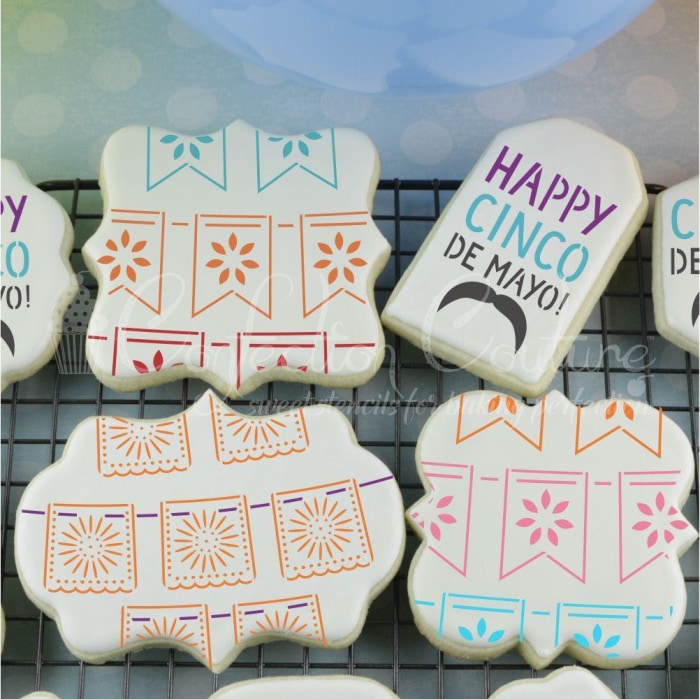 Papel Picado Cookie Stencil Background