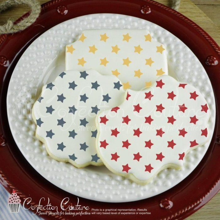 Patriotic Stars Background Cookie Stencil Background